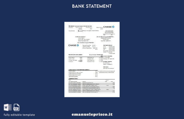 stile verificato Modello di parole per l'estratto conto della carta Mastercard d